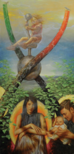 Babyblues Öl/Lw, 185 x 90 cm