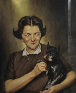 Mittelfinger Öl/Lw, 70 x 60 cm
