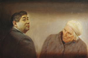 Neugier Öl/Lw, 60 x 90 cm